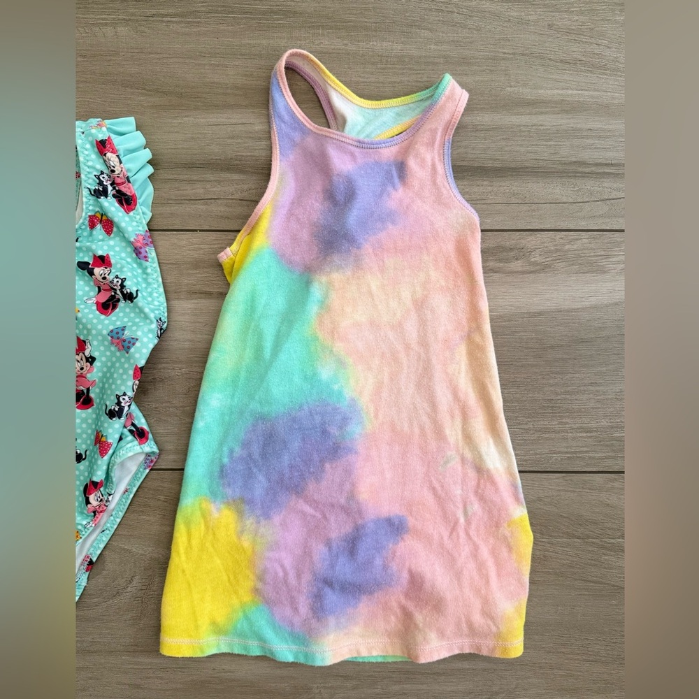 Disney Minnie Mouse Swimsuit and tie-dye dress 3T - Picture 2 of 5